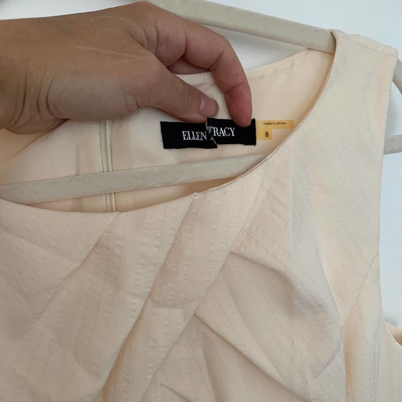 Ellen Tracy Blush Pink Crossover Sleeveless Mini Dress 8 - Picture 3 of 5